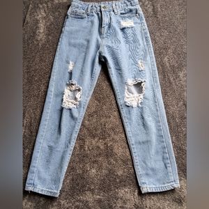 Falmer Heritage distressed medium light wash jeans size small see measurements